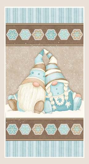 Henry Glass - I Love Sn'Gnomies Flannel - 24" Gnome Panel, Multi