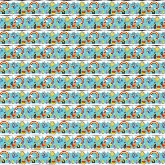 Henry Glass - Noah's Story - Novelty Stripe, Blue