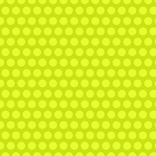 Studio E - Black & White w/Touch of Bright - Polka Dots, Lime