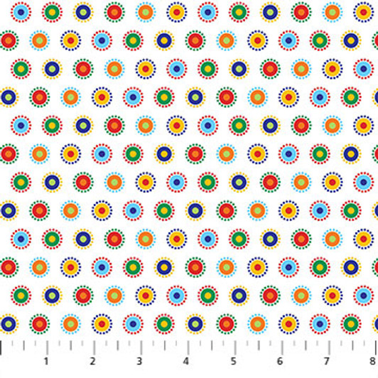 Northcott - All Around Town - Circles, White