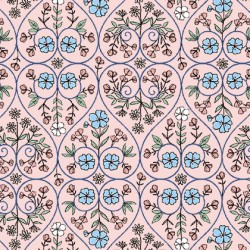 Michael Miller - Petite Garden - Fancy Trellis, Peach