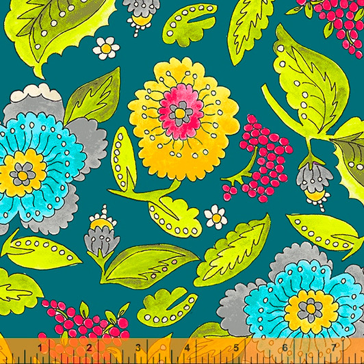 Windham - Happy Chance - Happy Garden, Dk Teal