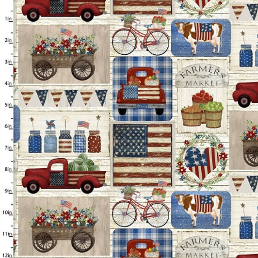 3 Wishes - Hometown America - Hometown Patches, Beige