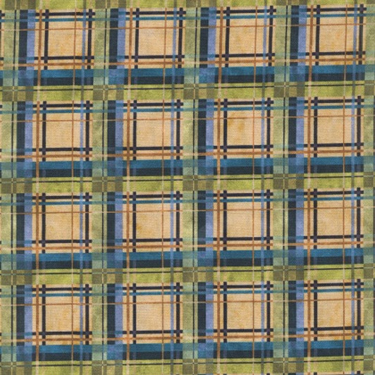 Quilting Treasures - Deer Ridge - Plaid, Tan