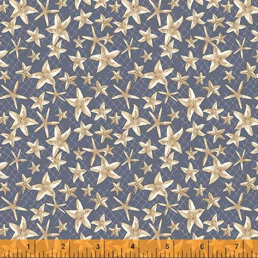 Windham Fabrics - Sea & Shore - Starfish, Slate