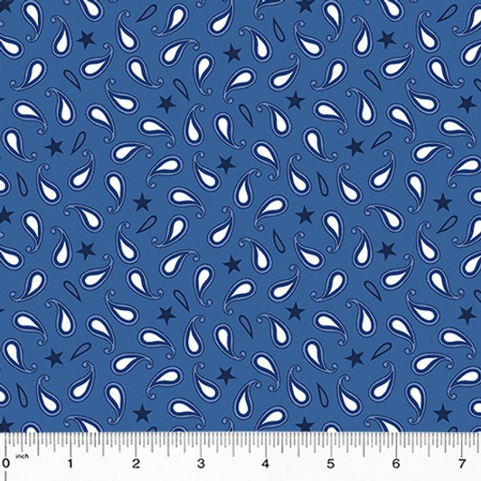 Windham Fabrics - Americana - Proud Paisley, Royal