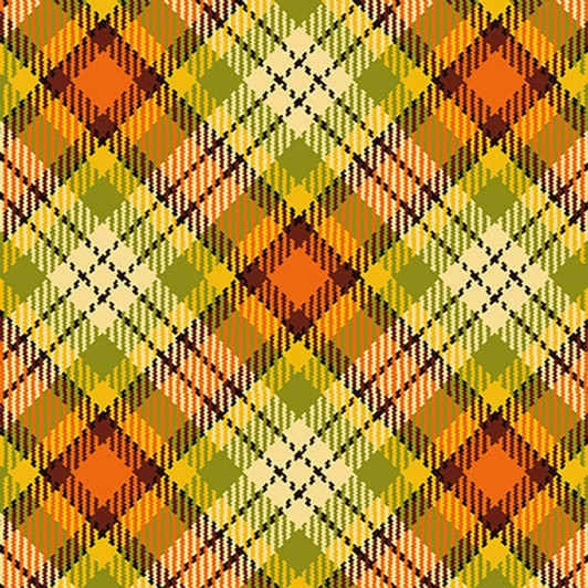 Henry Glass - Autumn Splendor - Plaid , Gold