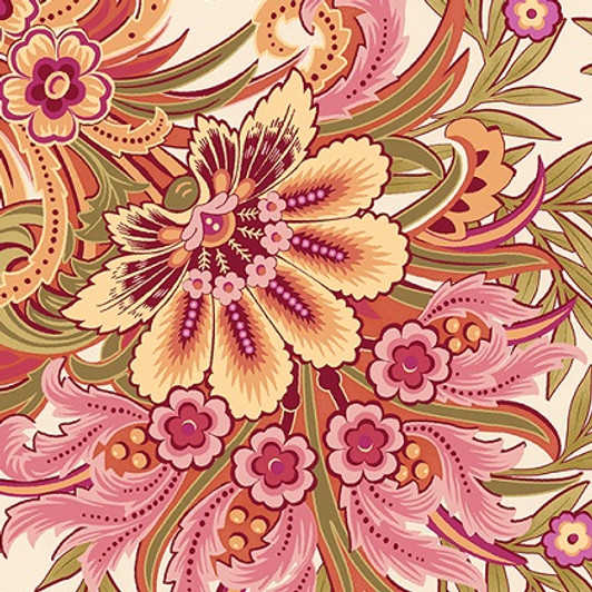 Benartex - Flower Festival - Plumes, Ivory Blush