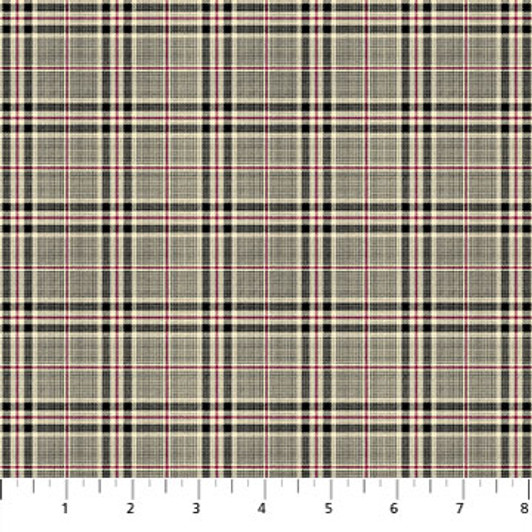 Northcott - Cat Tales - Small Plaid, Beige