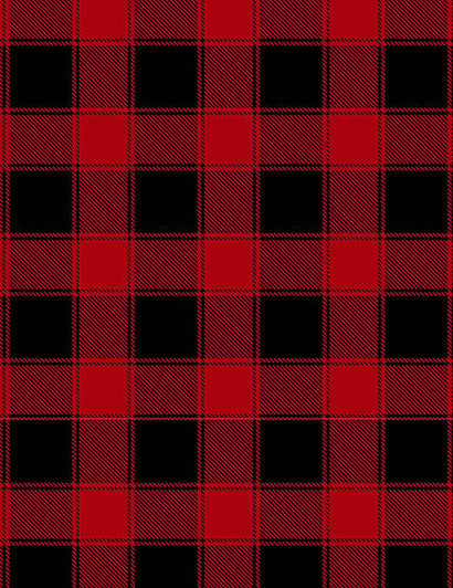 Timeless Treasures - Softie/Minky Print - Buffalo Check, Red