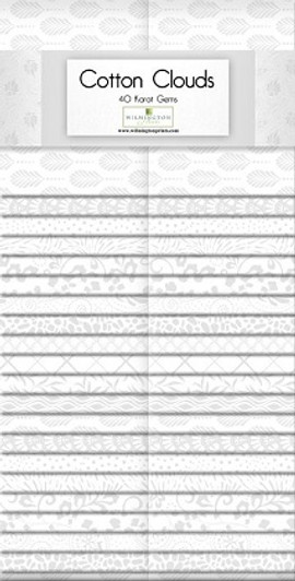 Wilmington Gems - Cotton Clouds - 40 - 2 1/2" Strips