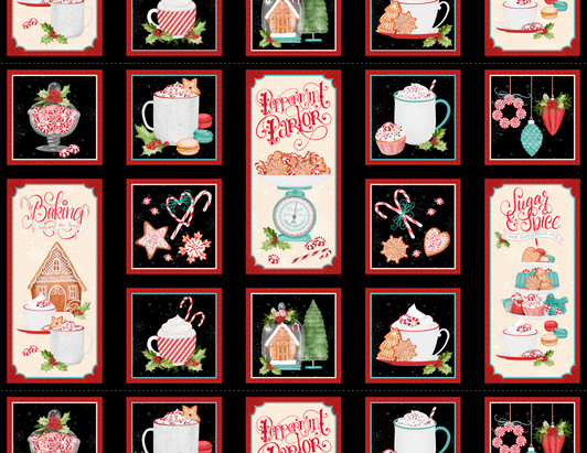 Wilmington Prints - Peppermint Parlor - 24" Panel, Multi