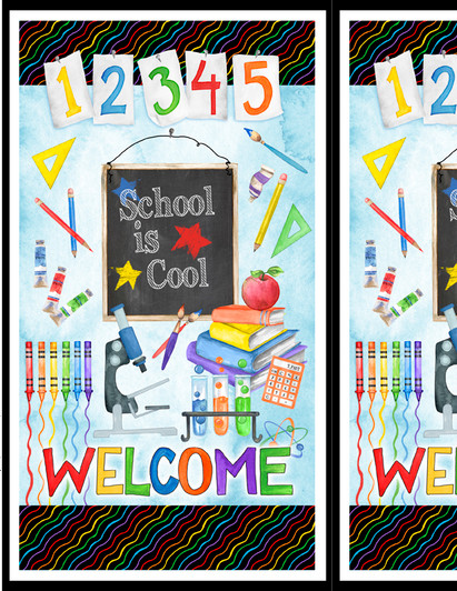 Wilmington Prints - School Is Cool - 24" Panel, Multi