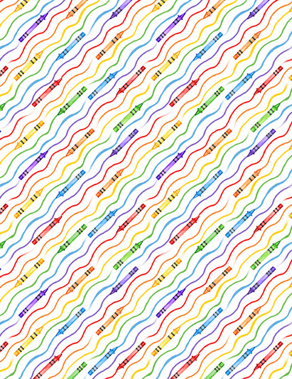 Wilmington Prints - School Is Cool - Diagonal Stripe, White