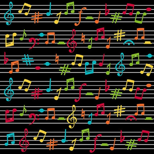 Blank Quilting - All That Jazz - Sheet Music, Black