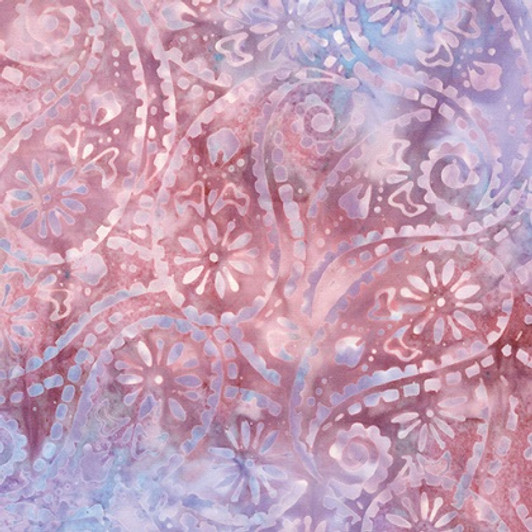 Benartex - Bali Palettes Batik - Sherberts, Paisley Lilac