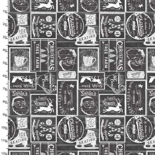 3 Wishes - A Christmas To Remember - Vintage Patch, Charcoal