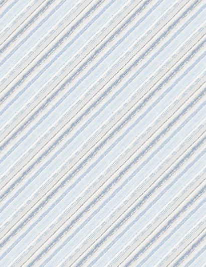 Wilmington Prints - Woodland Frost - Diagonal Stripe, Blue