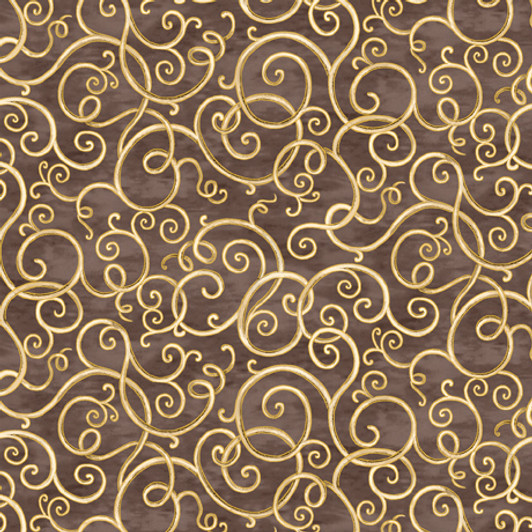 Quilting Treasures - Always Give Thanks - Scroll - Khaki