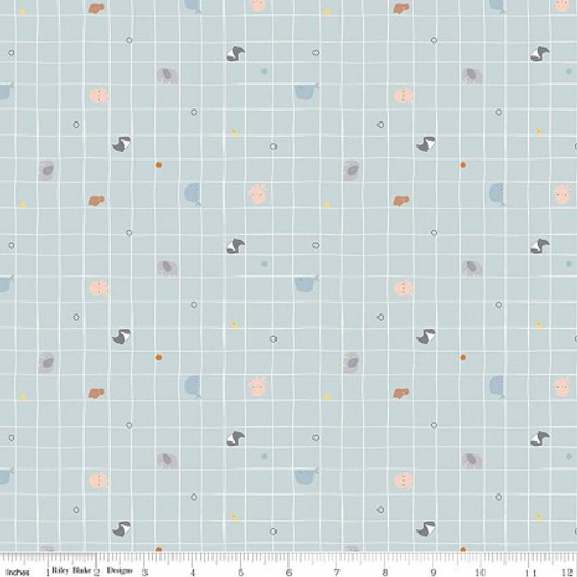 Riley Blake - Little Things - Grid, Mist