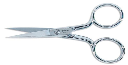 Scissors - 4" Gingher Embroidery Scissors - With Leather Sheath
