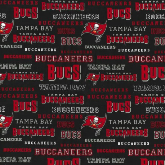 Fabric Traditions - NFL - Tampa Bay Buccaneers, Red/Black