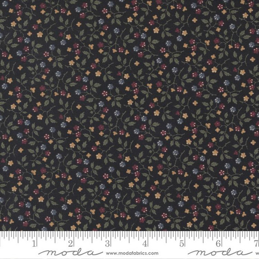 Moda - Daffodils And Dragonflies - Honeysuckle Vine, Black