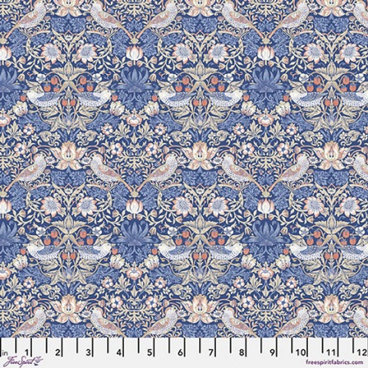 Free Spirit - Morris & Co. - Mini Strawberry Thief, Blue