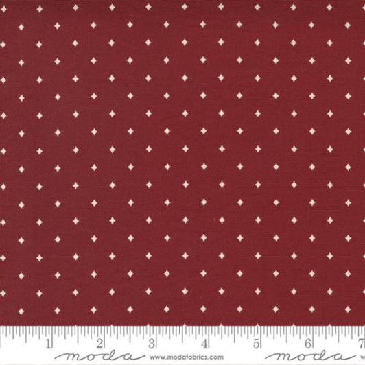 Moda - Red White Gatherings - Diamond Dots, Burgundy
