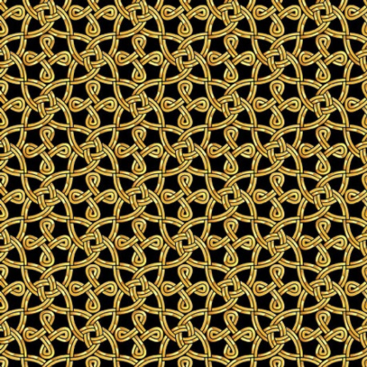 Quilting Treasures - Pot O Gold - Celtic Knot, Gold