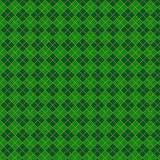 Quilting Treasures - Pot O Gold - Diagonal Check, Green
