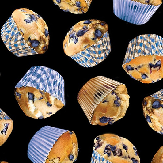 Kanvas Studio - Blueberry Hill - Tossed Muffins, Black
