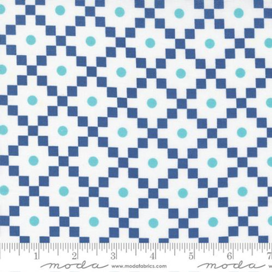 Moda - Simply Delightful - Journey Geometric, Nautical Blue
