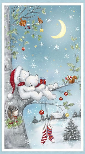 Wilmington Prints - Woodland Gifts - 24" Winter Panel, Multi