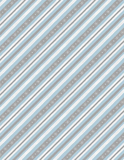 Wilmington Prints - Woodland Gifts - Diagonal Stripe, Gray