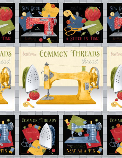 Wilmington Prints - Common Threads - 24" Craft Panel, Multi