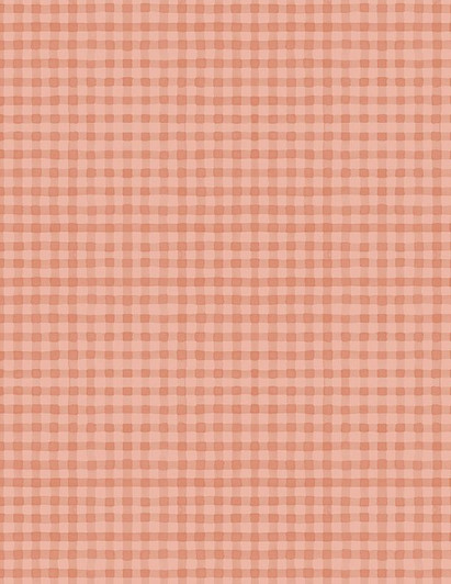 Wilmington Prints - Blessed by Nature - Gingham, Peach
