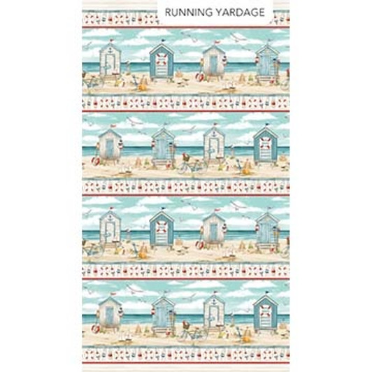 Northcott - Beach Therapy - Border Stripe, Sand