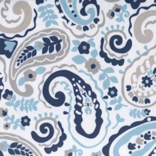 E E Schenck - Minky Prints - Minky 60" - Kashmir Paisley, Blue