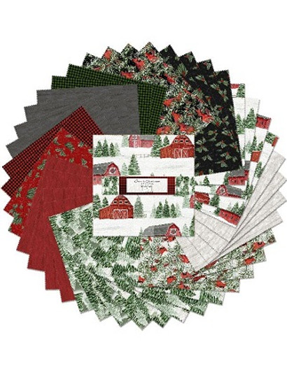 Wilmington Prints - 10 Karat Crystals - Country Cardinals