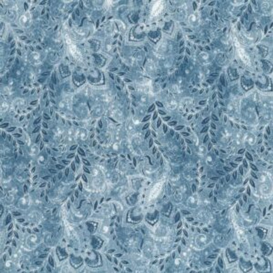 Oasis Fabrics - 118" Classic - Tonal Floral, Blue