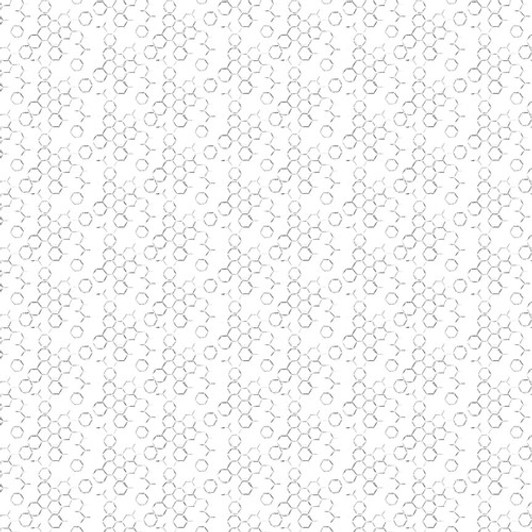 Blank Quilting - Royal Jelly - Sketched Honeycomb, White