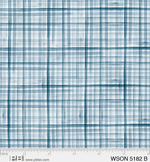 P & B Textiles - Whisper Song - Plaid, Blue