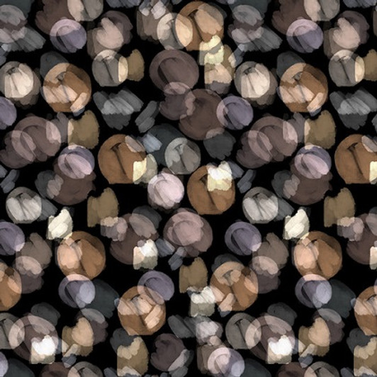 Blank Quilting - 108" Darby - Abstact Dots, Black Neutral