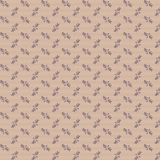 Marcus - I Love Purple - Zig Zag Sprig, Tan