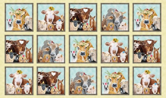 Elizabeth Studio - Happy Farm - Animals Blocks, Cream