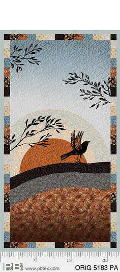 P & B Textiles - Origins - 24" Sunrise Panel, Multi