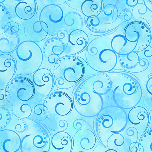Benartex - 108" Swirling Splendor - Blue