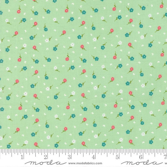 Moda - Strawberry Lemonade - Poppies Ditsy, Mint