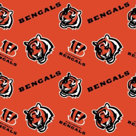 Fabric Traditions - NFL Fleece - Cinncinnati Bengals, Orange